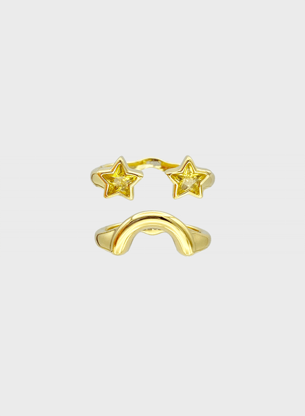 Starry Eyes Ring (Set of 2)