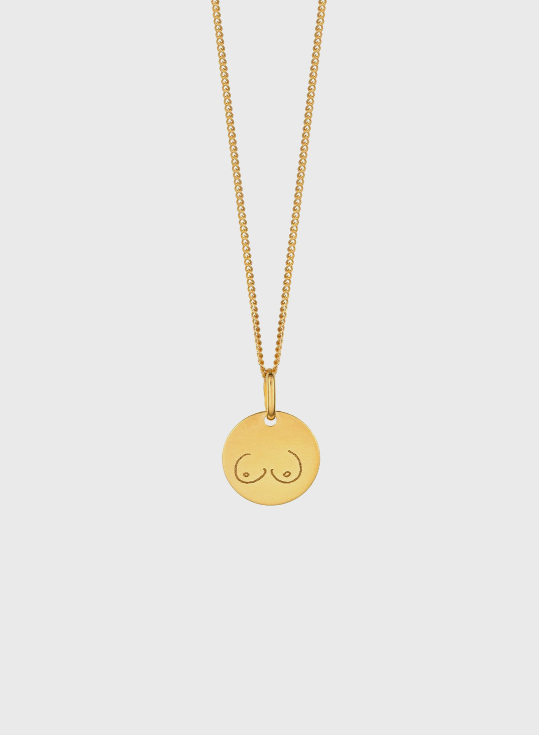 Boobs Pedant Necklace Gold Plated