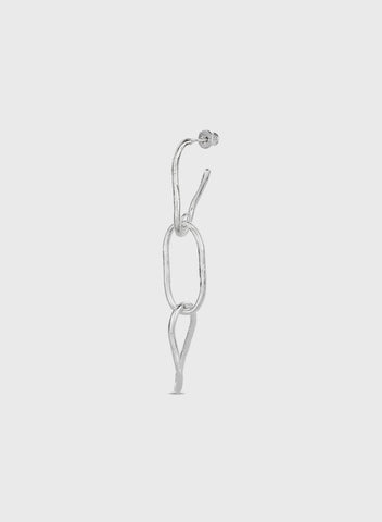 Hammered Chain 3 Link Earring (sold as single)